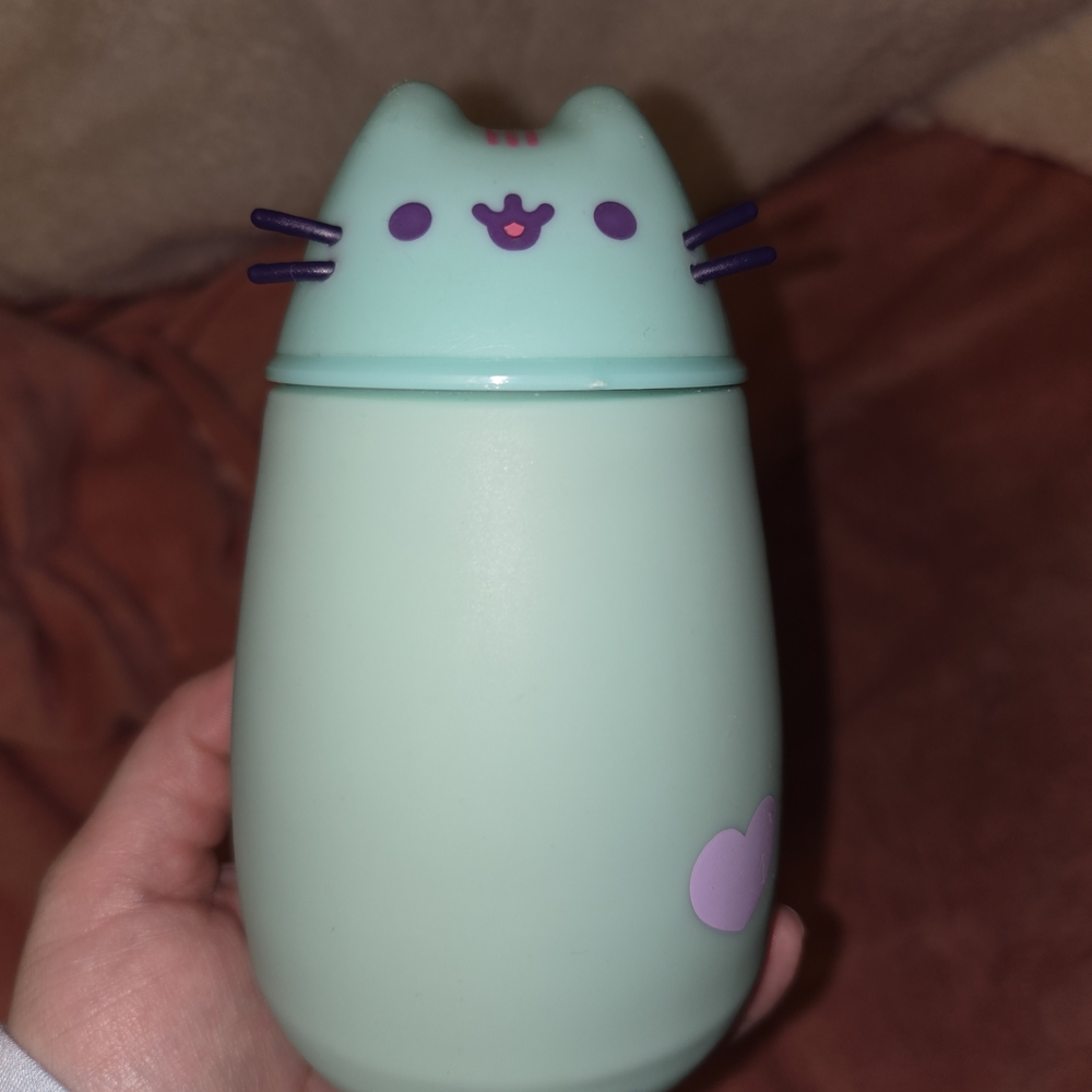 Pusheen Mint Green Thermos with Purple Accents